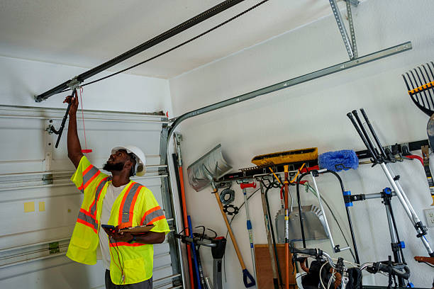 Professional Garage Door Panel Replacement technician working in Lamesa, TX